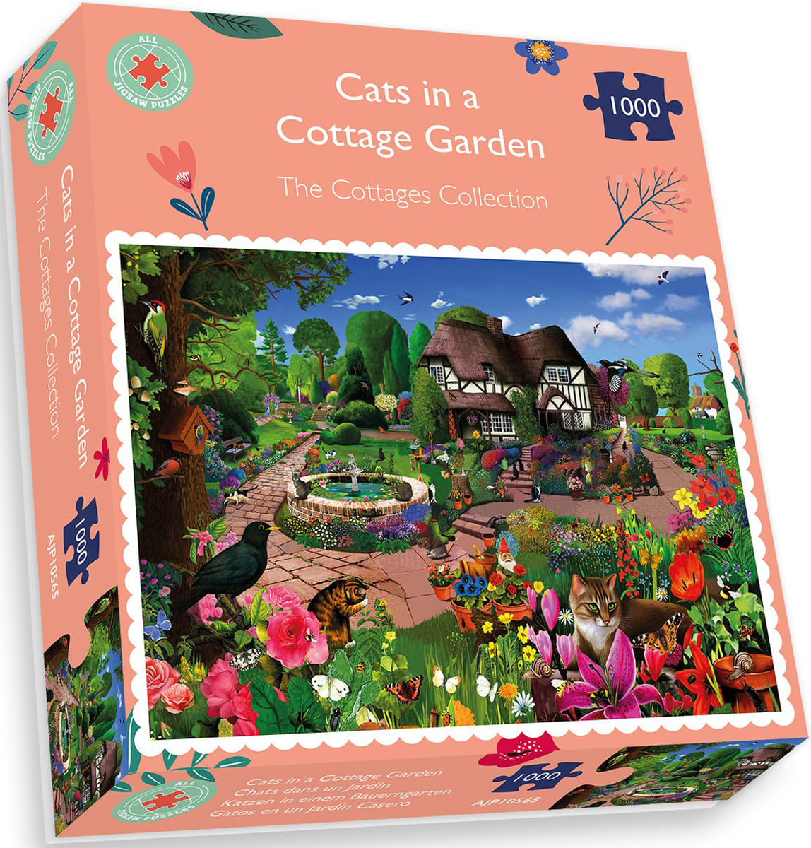 Cats in a Cottage Garden