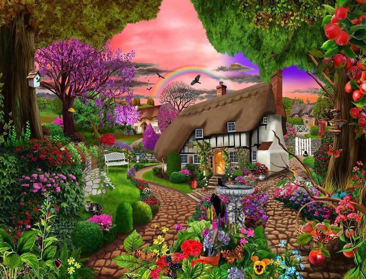 Cottage Garden Rainbow Flower & Garden