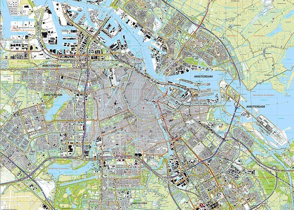 Amsterdam City Map Maps & Geography