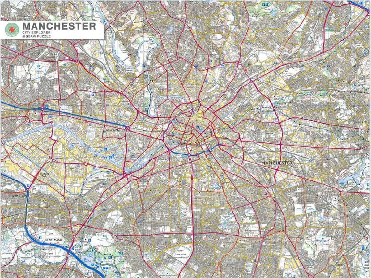 Manchester City Map Maps & Geography