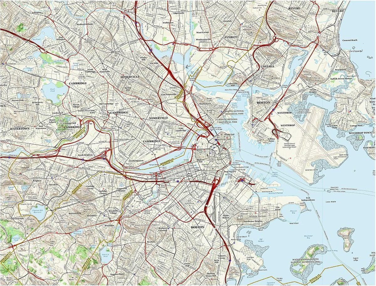 Boston City Map Maps & Geography