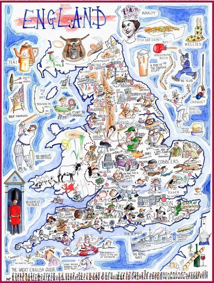 Map of England Maps & Geography