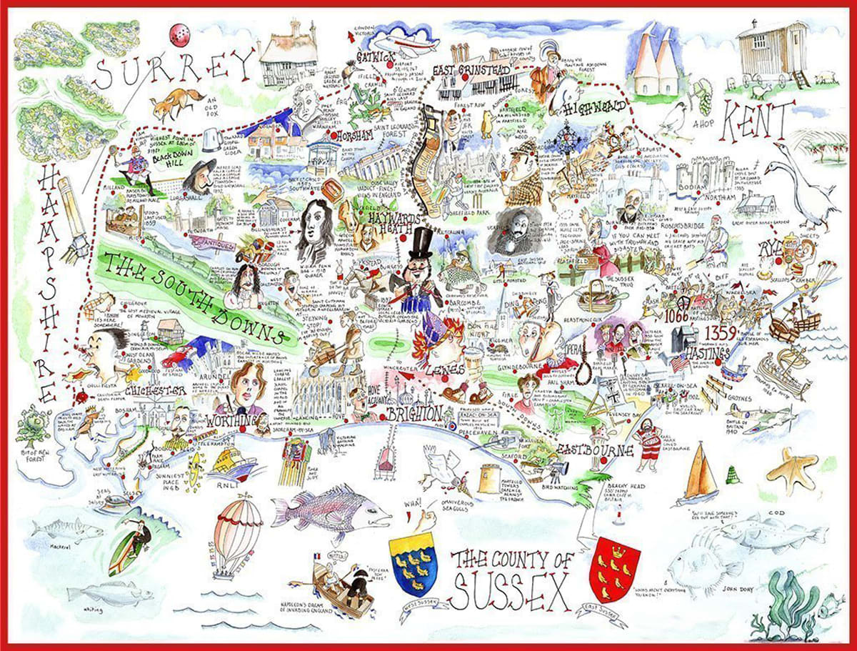 Map of Sussex Maps & Geography