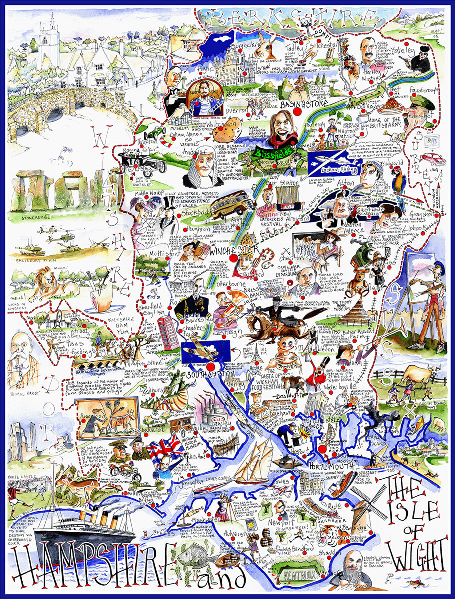 Map of Hampshire Maps & Geography