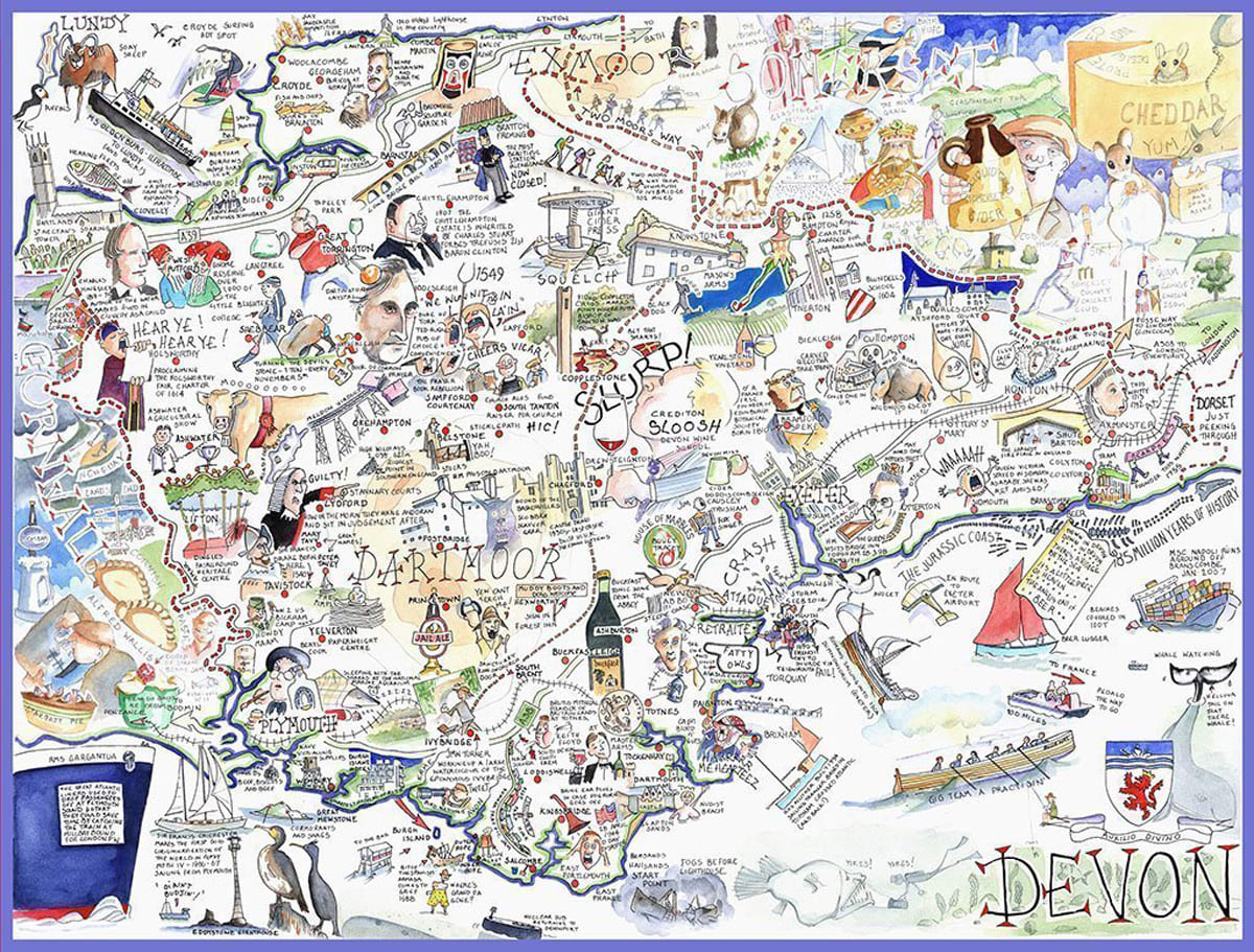 Map of Devon Maps & Geography
