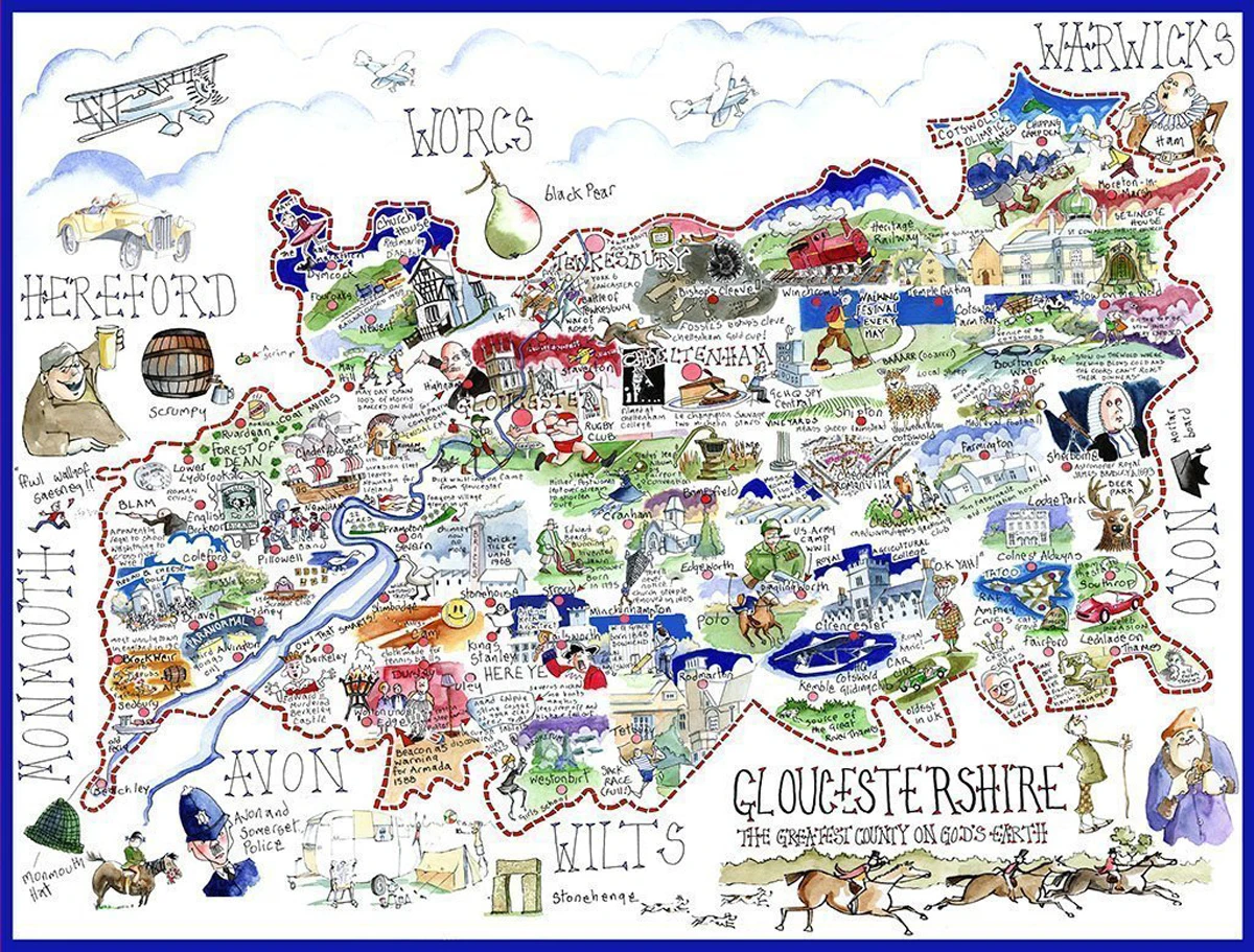 Map of Gloucestershirer Maps & Geography
