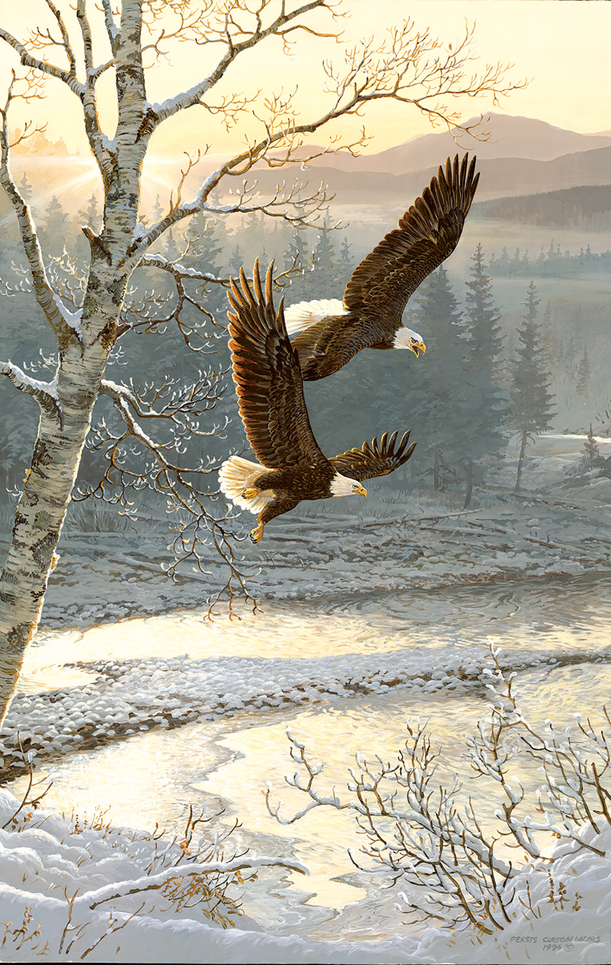River of Gold Eagle Jigsaw Puzzle