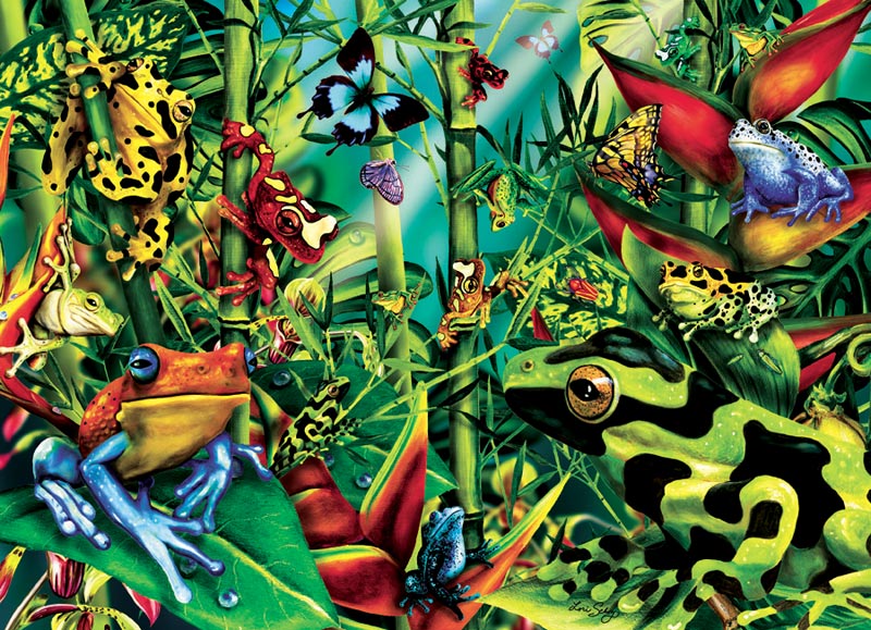 Who Let the Frogs Out Reptile & Amphibian Jigsaw Puzzle