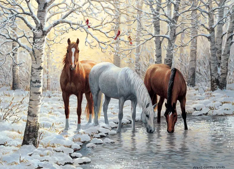 Winter Trio Horse