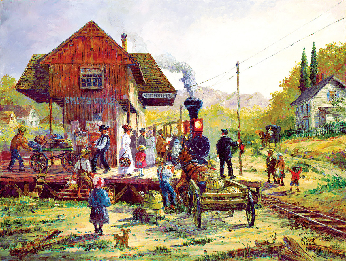 Smithville Train Station Countryside Jigsaw Puzzle