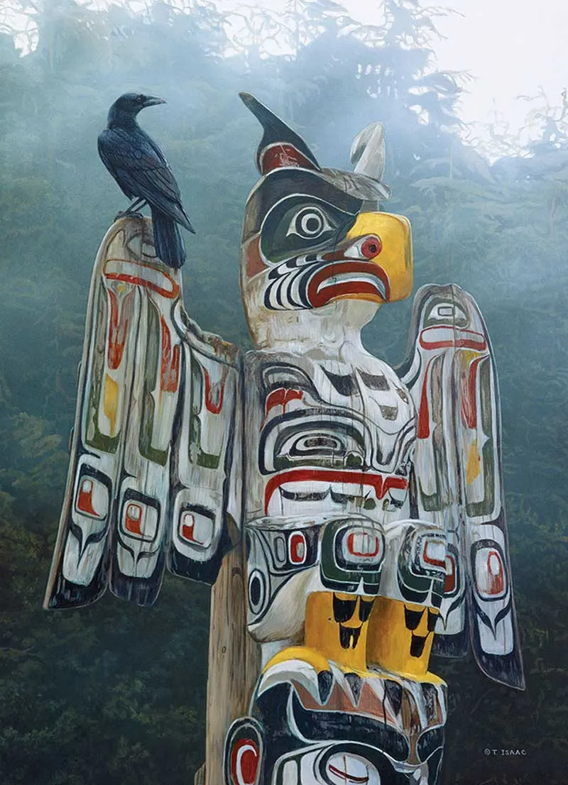 Totem Pole in the Mist Landmarks & Monuments