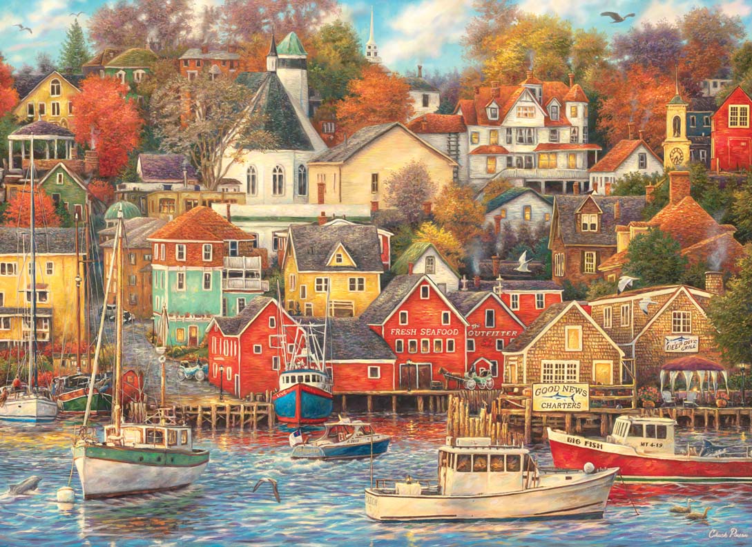 Good Times Harbour Boat Jigsaw Puzzle