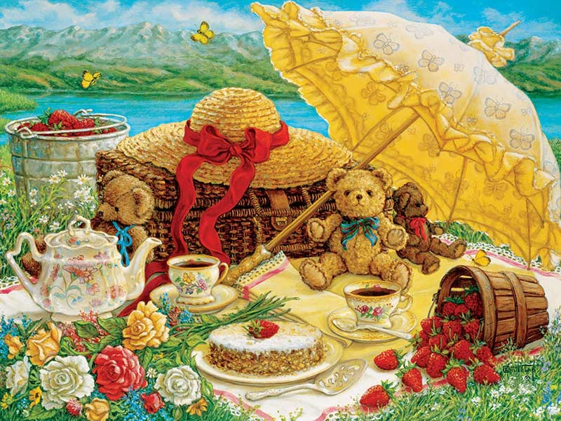 Teddy Bear Picnic Bear Jigsaw Puzzle
