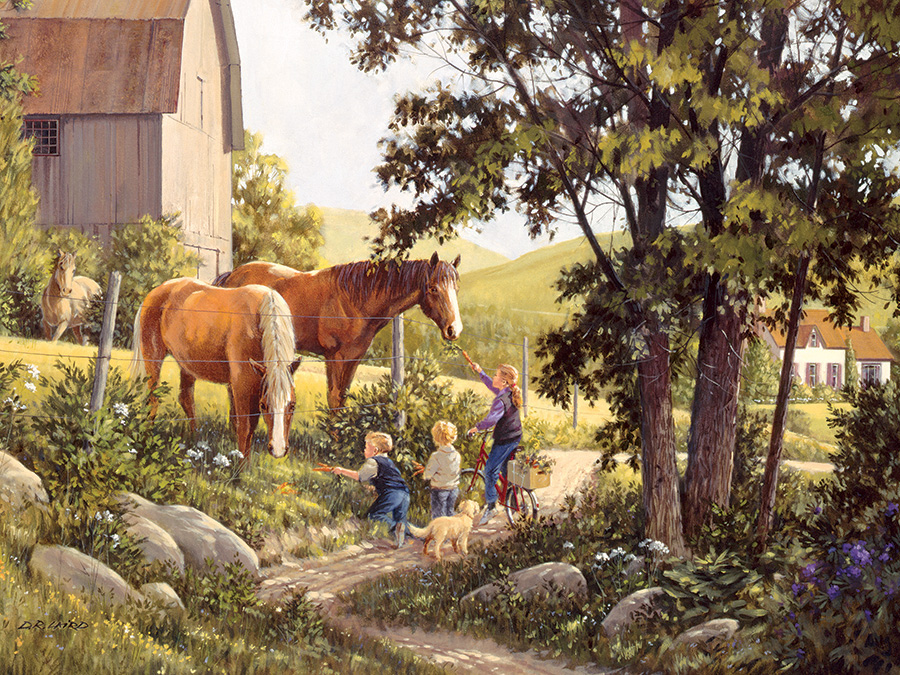 Summer Horses Countryside Jigsaw Puzzle