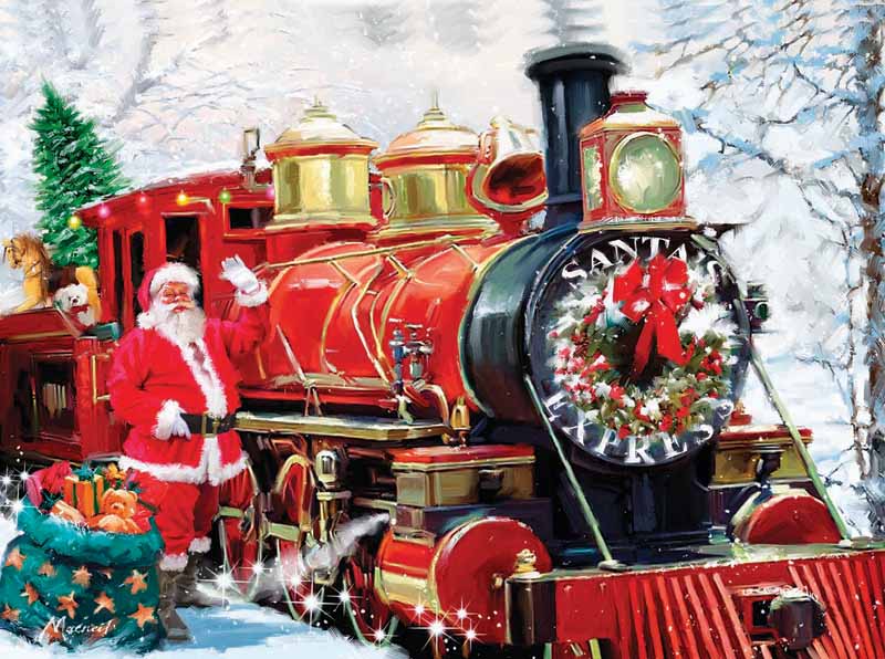 Christmas Express Train Jigsaw Puzzle