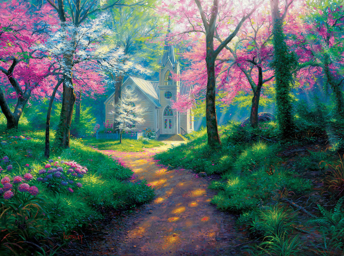 Spring Chapel Spring Jigsaw Puzzle