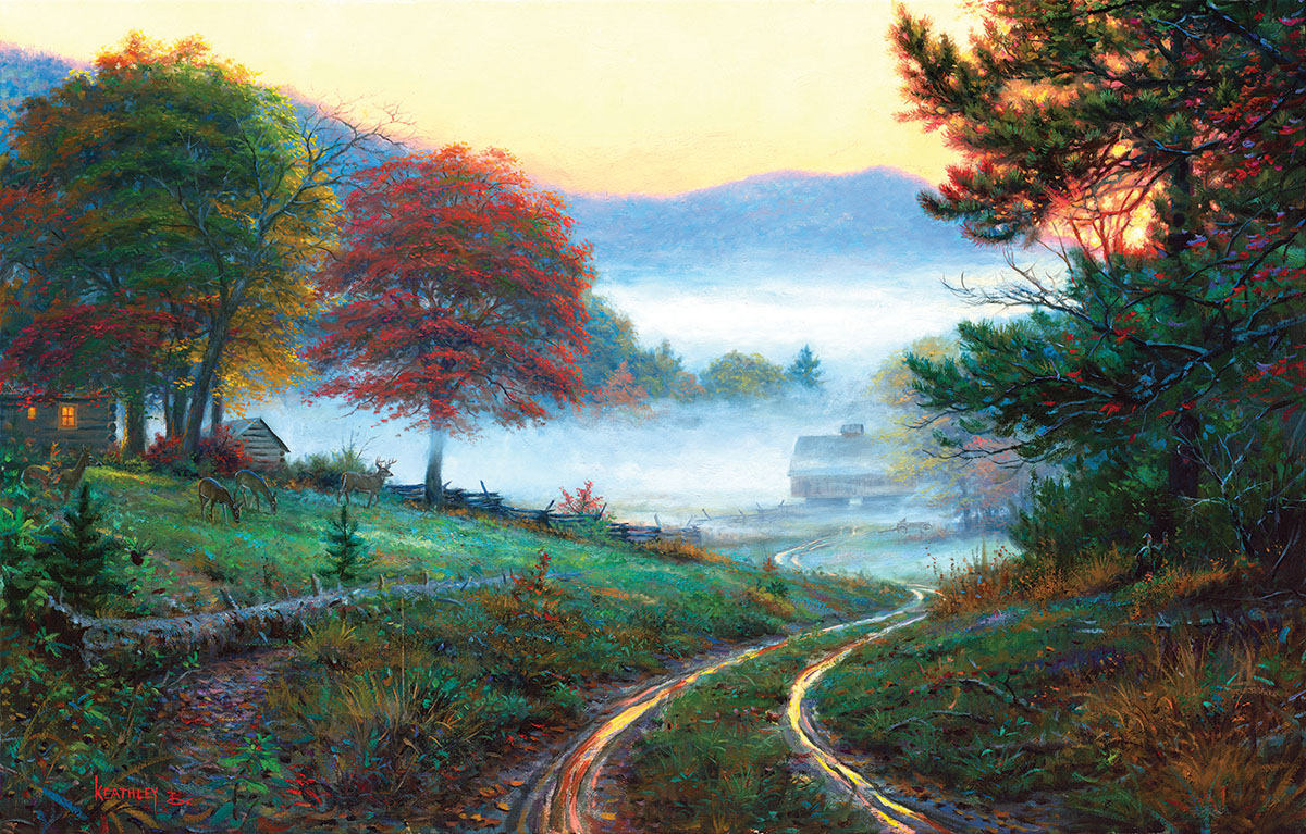 Morning at Cades Cove Countryside Jigsaw Puzzle