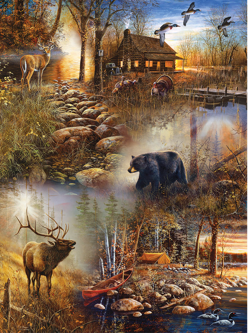 Forest Collage Forest Animal Jigsaw Puzzle