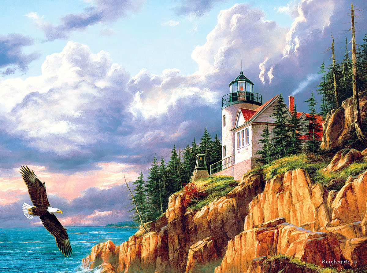High on the Hill Lighthouse Jigsaw Puzzle