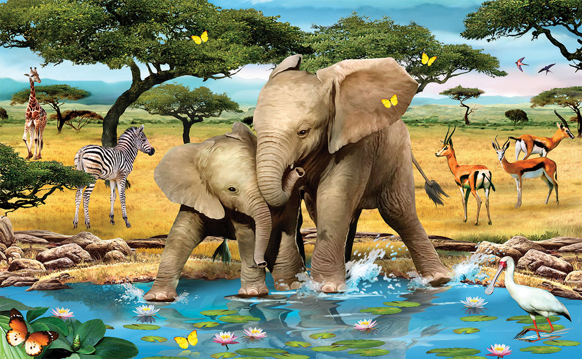 Friends Forever Elephant Jigsaw Puzzle