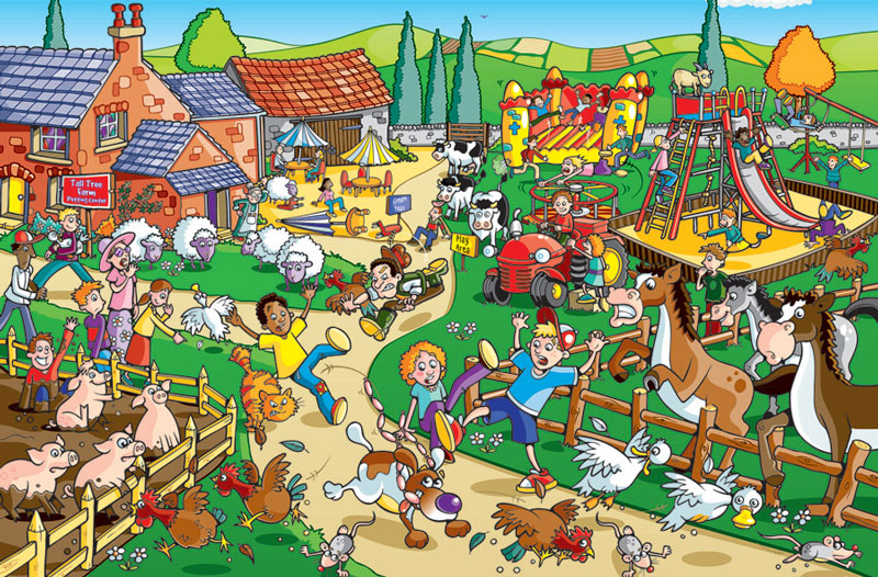 Puppy on the Loose Farm Jigsaw Puzzle