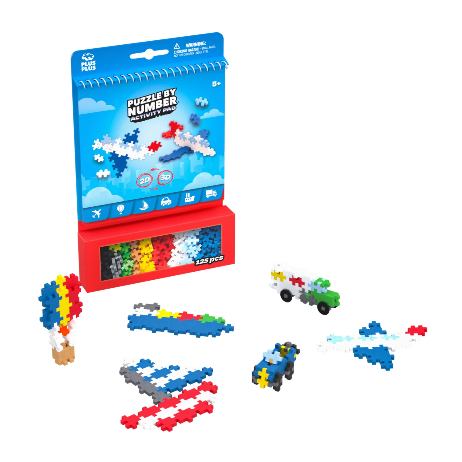 Puzzle by Number - Activity Pad - Transportation