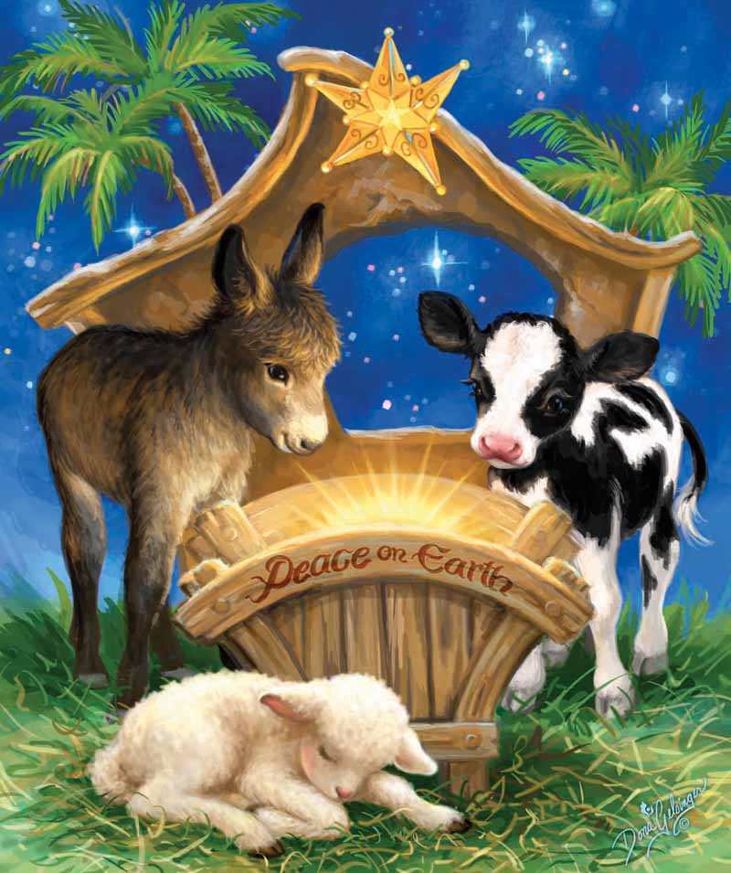 Born in a Manger Animals Jigsaw Puzzle