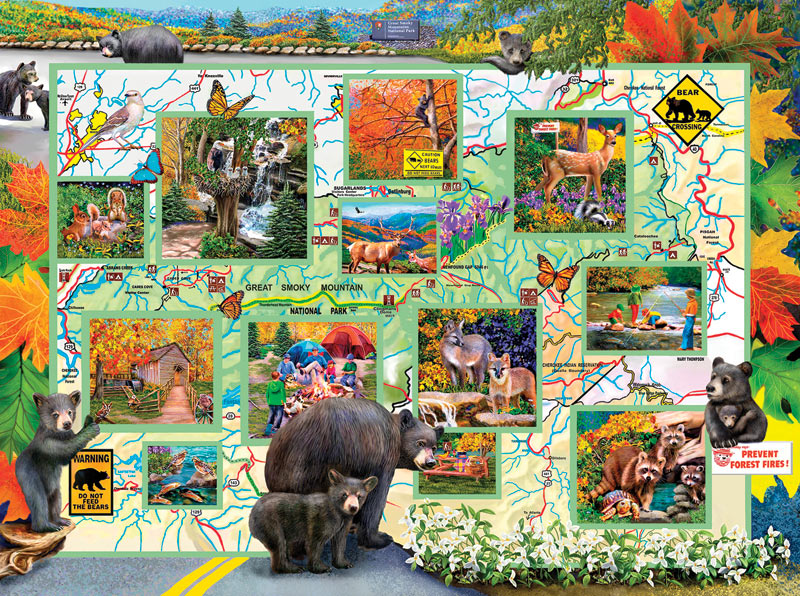 Bears on the Road Forest Animal Jigsaw Puzzle