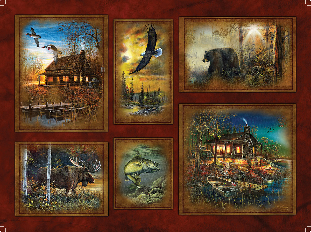 Scenic Lodge Forest Animal Jigsaw Puzzle
