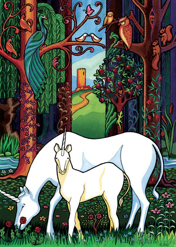 Unicorn Forest Fantasy Jigsaw Puzzle