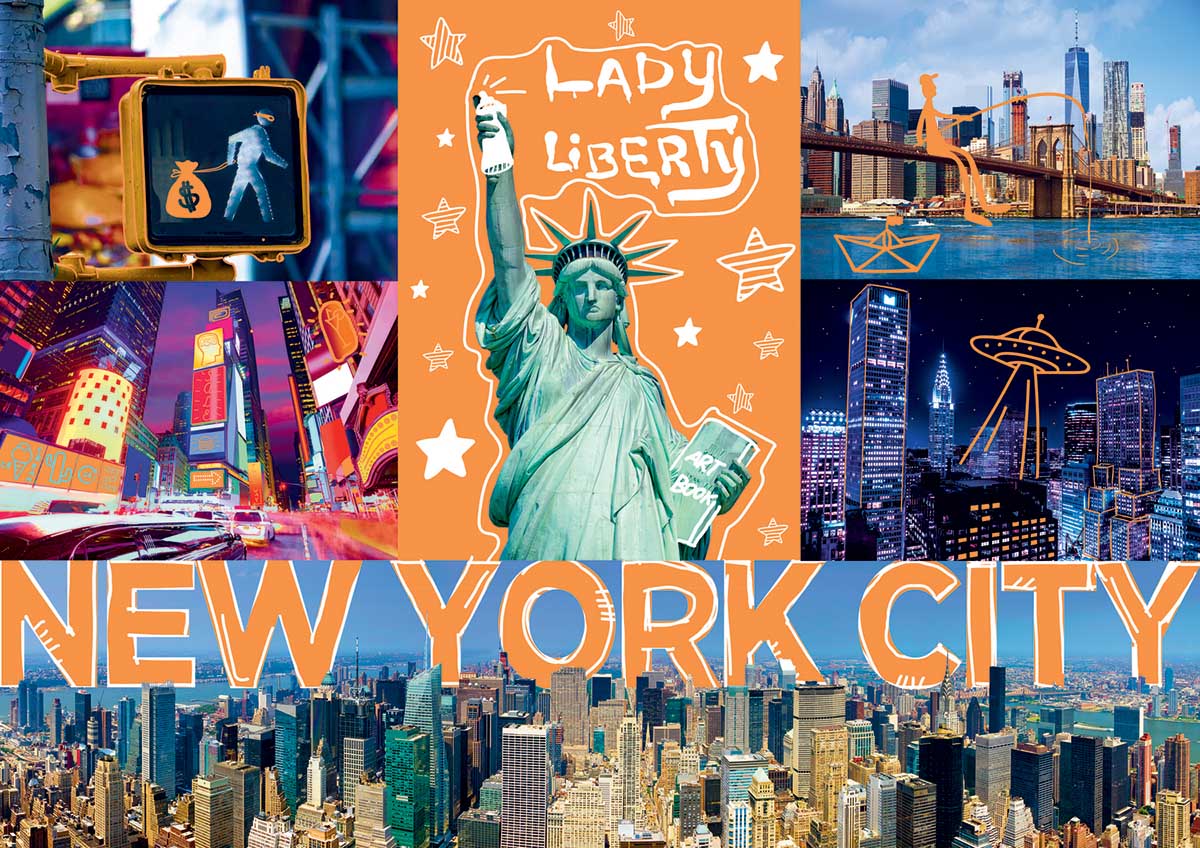 Neon City New York Jigsaw Puzzle
