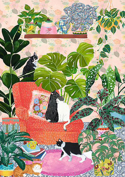 Premium Plus The Art of Color Home Sweet Home Cats