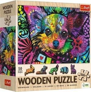Colorful Puppy 500 +1 Wooden Puzzle Dogs
