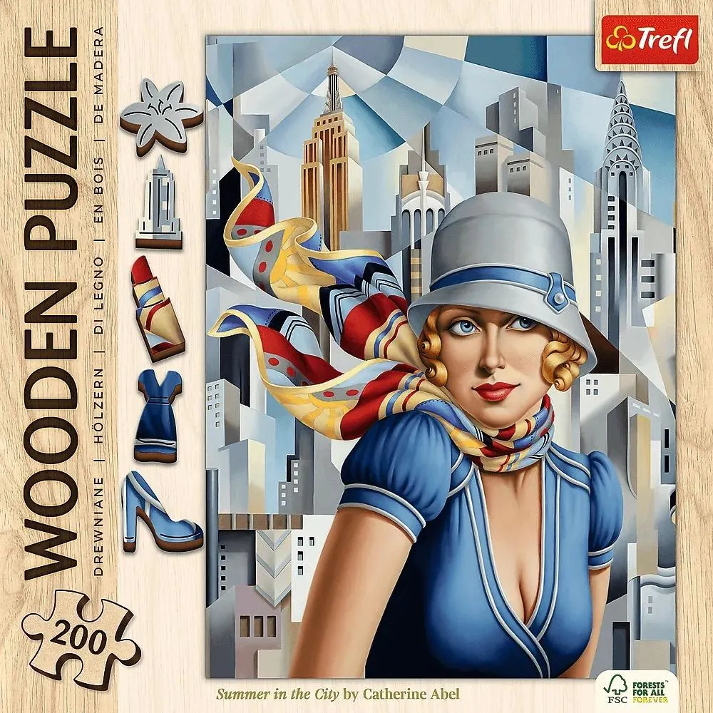 Summer in the City - Catherine Abel Wooden Puzzle 200 Piece