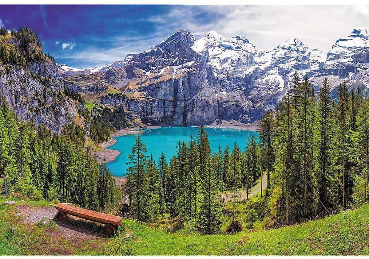 Lake Oeschinen, Alps, Switzerland Mountain