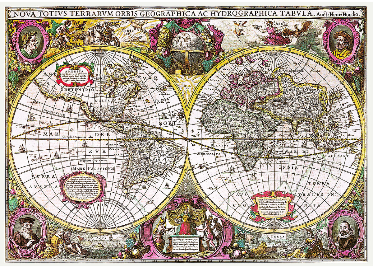 A New Land And Water Map Of The Entire Earth, 1630 Maps & Geography