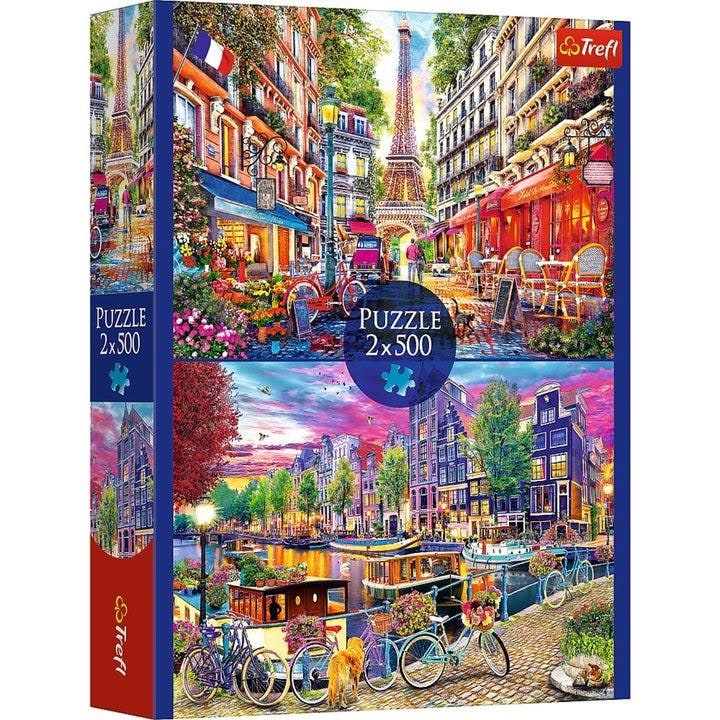 Trefl Premium Plus European capitals 2x 500 pc Puzzles
