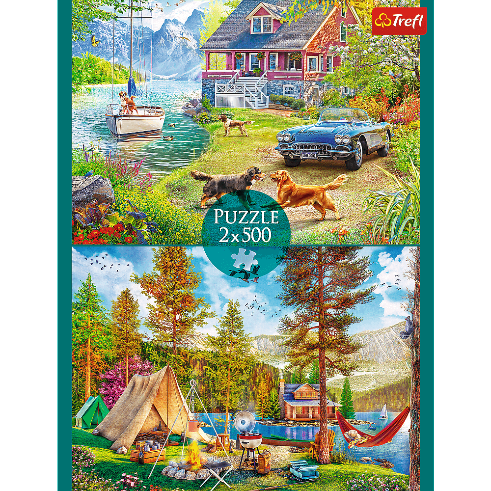 Premium Plus Summertime relax 2x 500 pc Puzzles Landscape