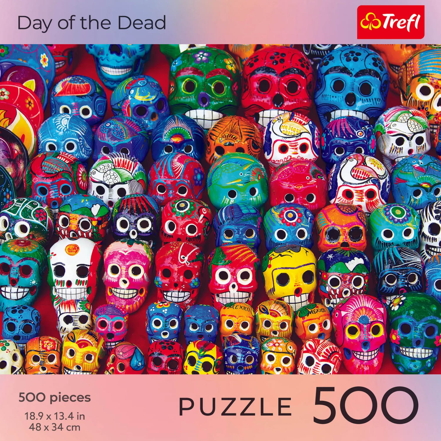 Trefl Red Halloween Day of the Dead Cultural Art