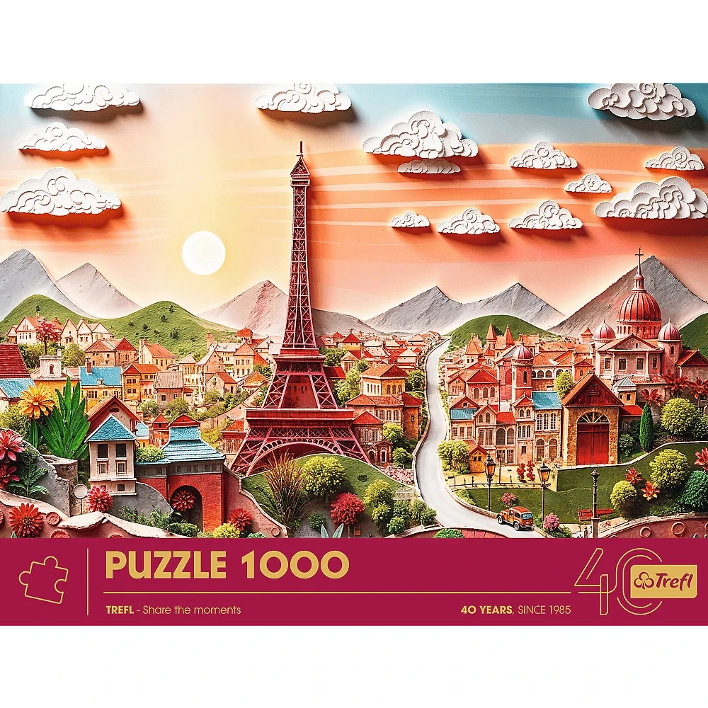 Trefl Red 40th Anniversary Paris 1000 Piece Paper Art Puzzle Paris & France