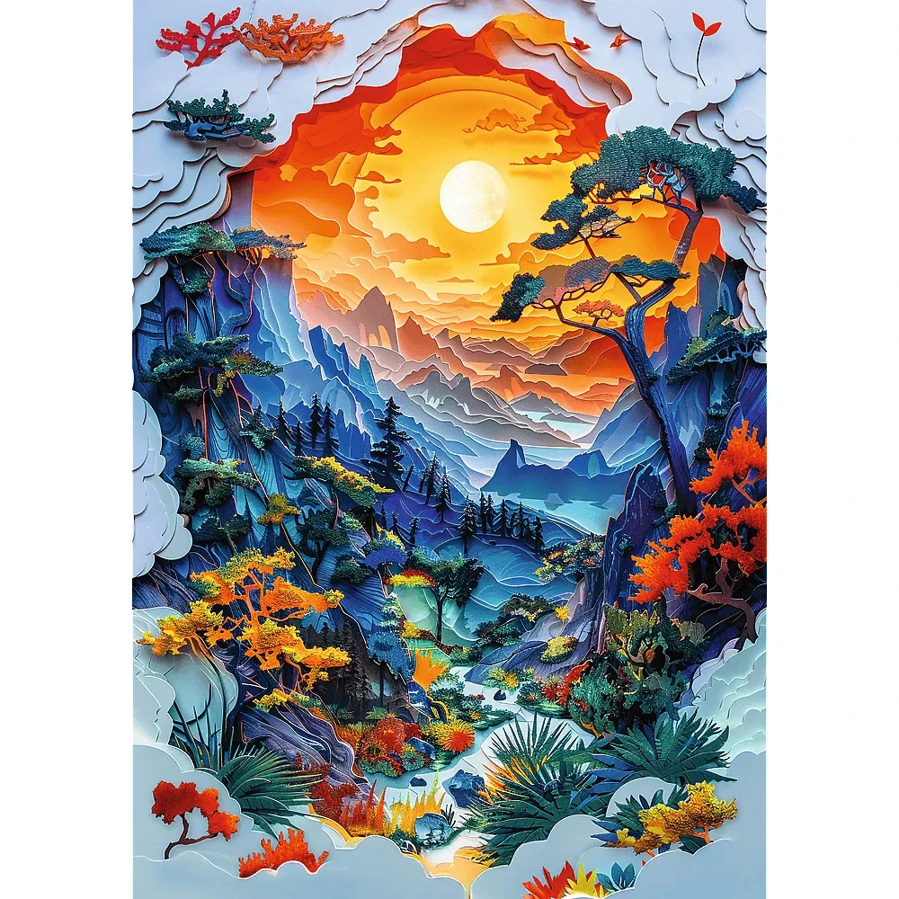 Trefl Red 40th Anniversary Valley 1000 Piece Paper Art Puzzle