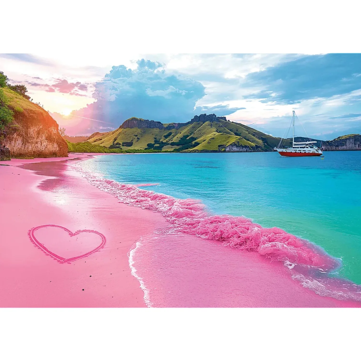 Trefl Red Pink Beach Indonesia