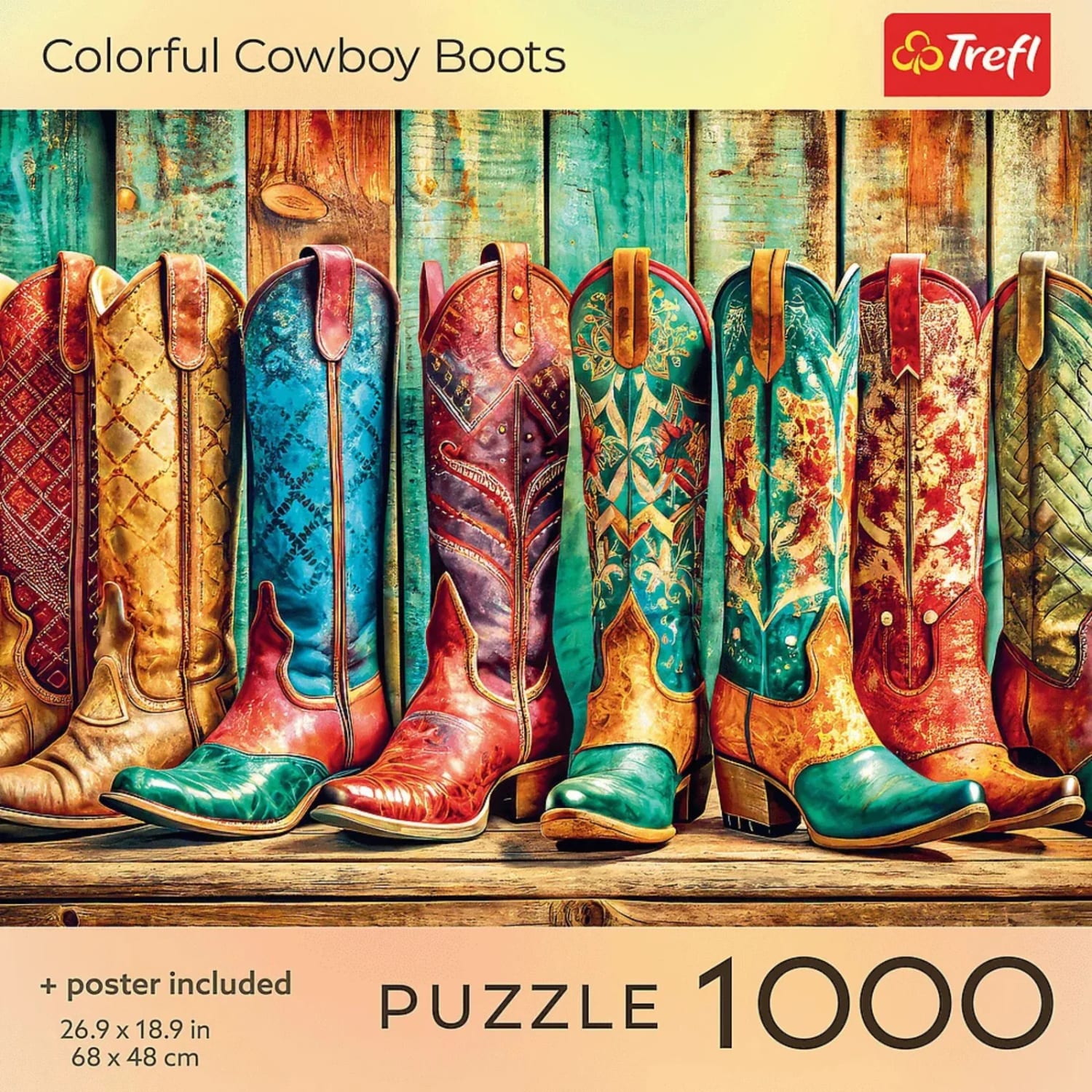 Trefl Red Colorful Cowboy Boots