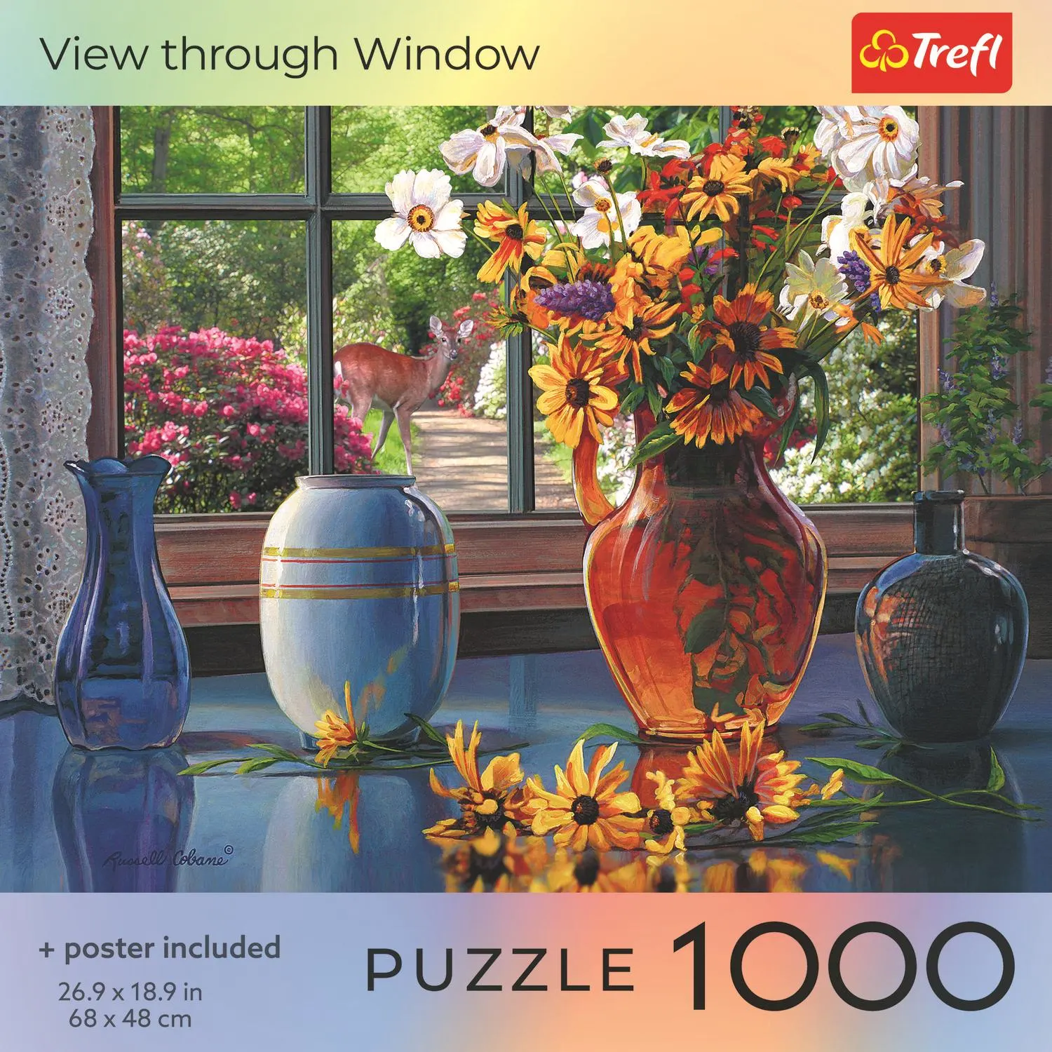 Trefl Red View Through Window Around the House