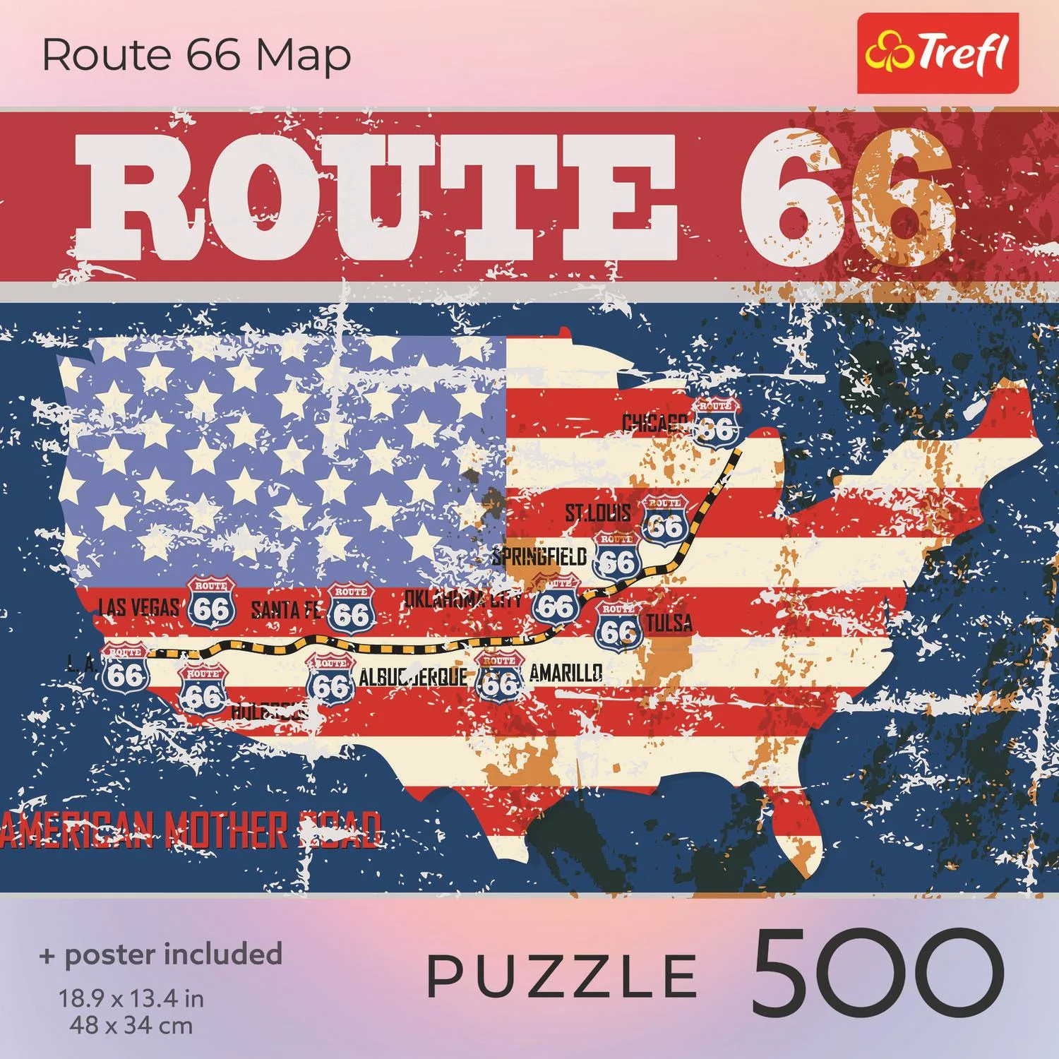 Red Route 66 Map Travel