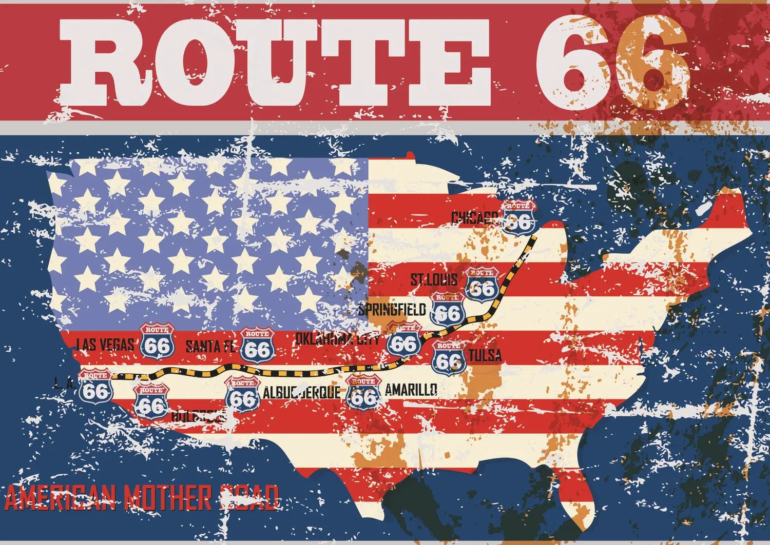 Red Route 66 Map