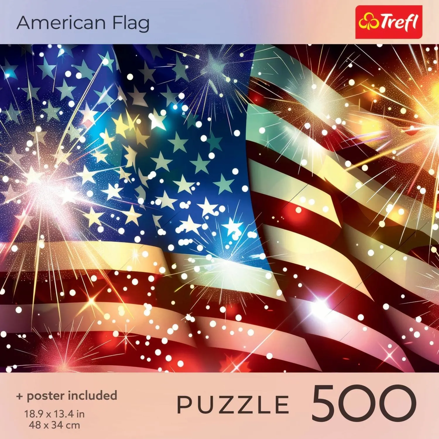 Trefl Red American Flag Patriotic