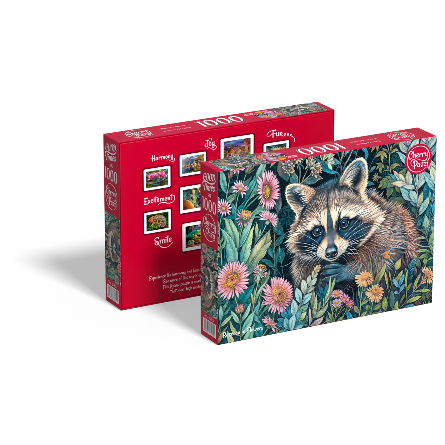 Raccoon in Flowers