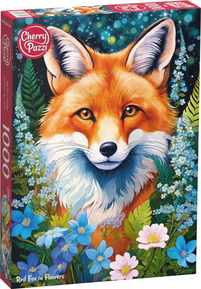 Red Fox in Flowers Animals