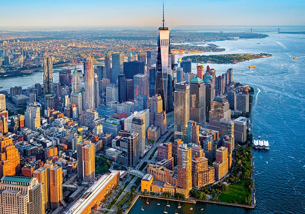 Sunset Over Manhattan New York